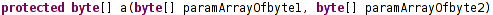 Function that takes two arguments and return byte array