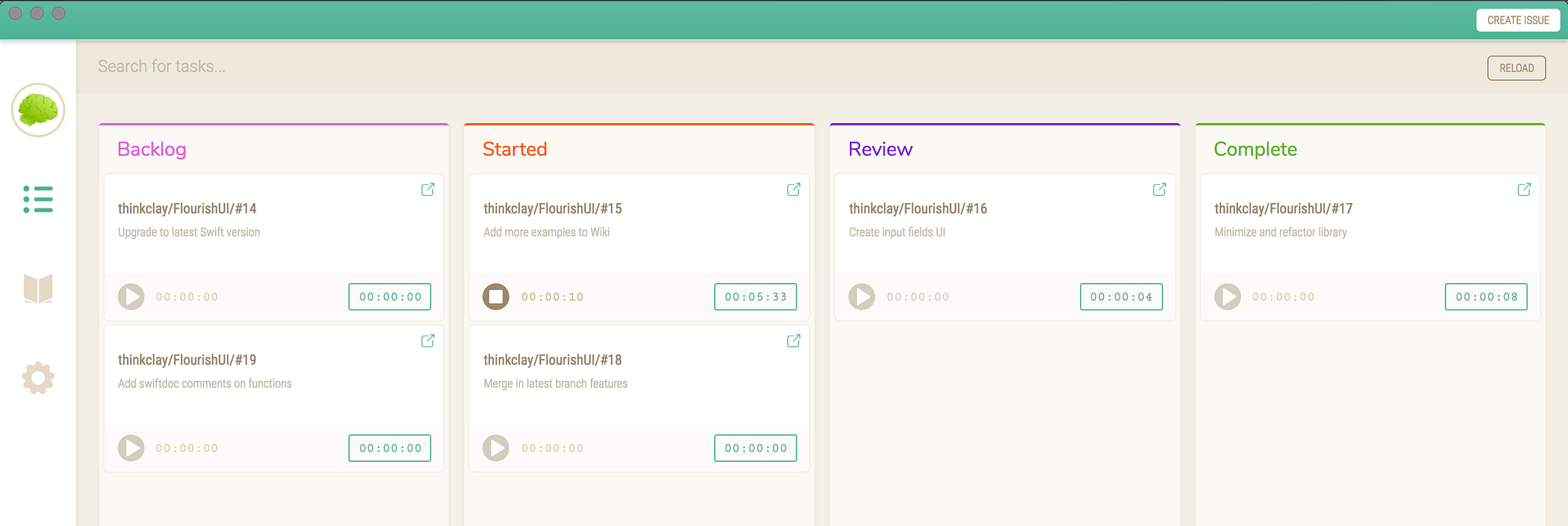Screenshot of Board