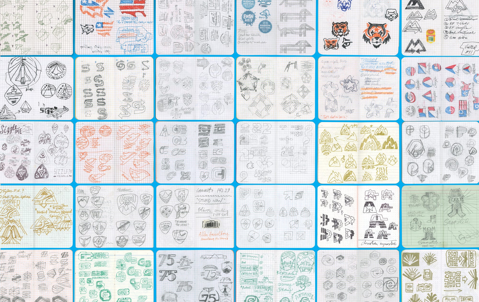 Meet Aaron James Draplin. Thick line maker at DDC and creator of Field