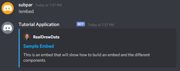 Send an Embed a Discord Bot in Python