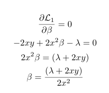 Optimizing lasso regression for β&lt;0