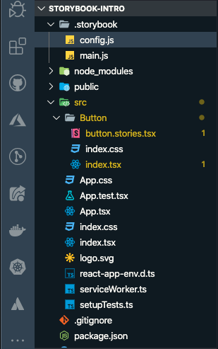 Folder structure after adding config