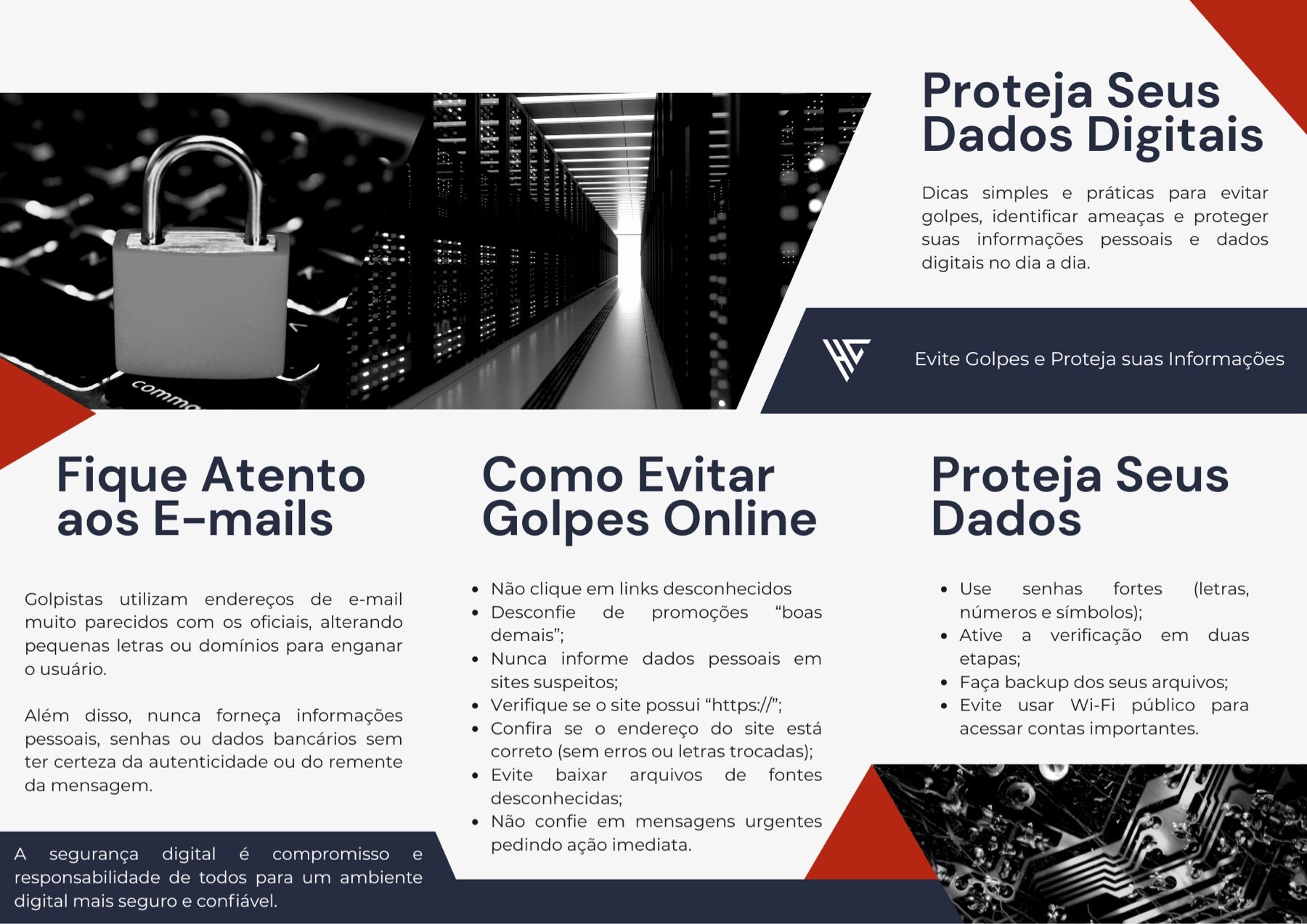 Pequenas atitudes fazem grande diferença: proteja seus dados e navegue com mais segurança.