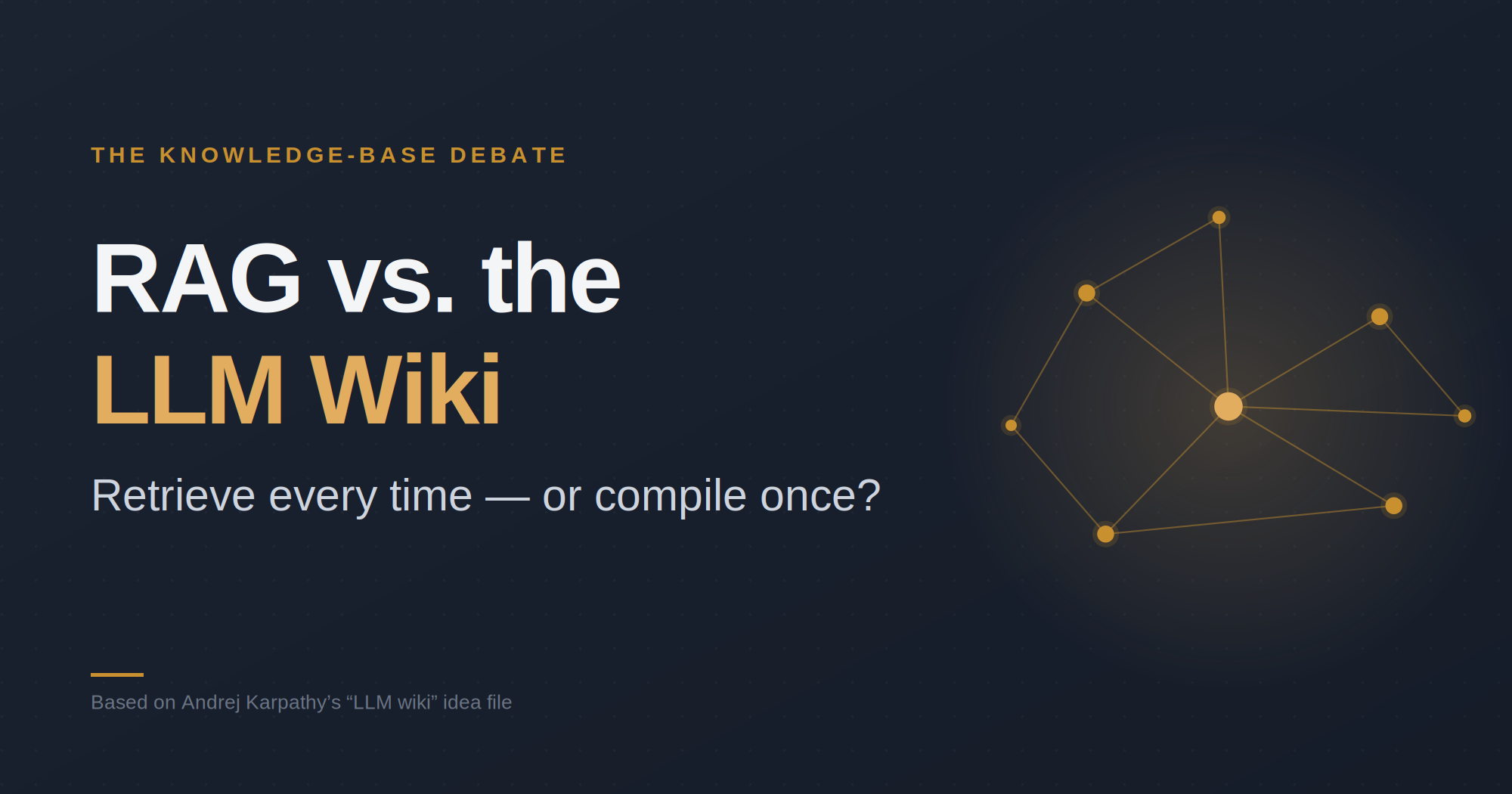 RAG vs. the LLM Wiki: Retrieve Every Time, or Compile Once?