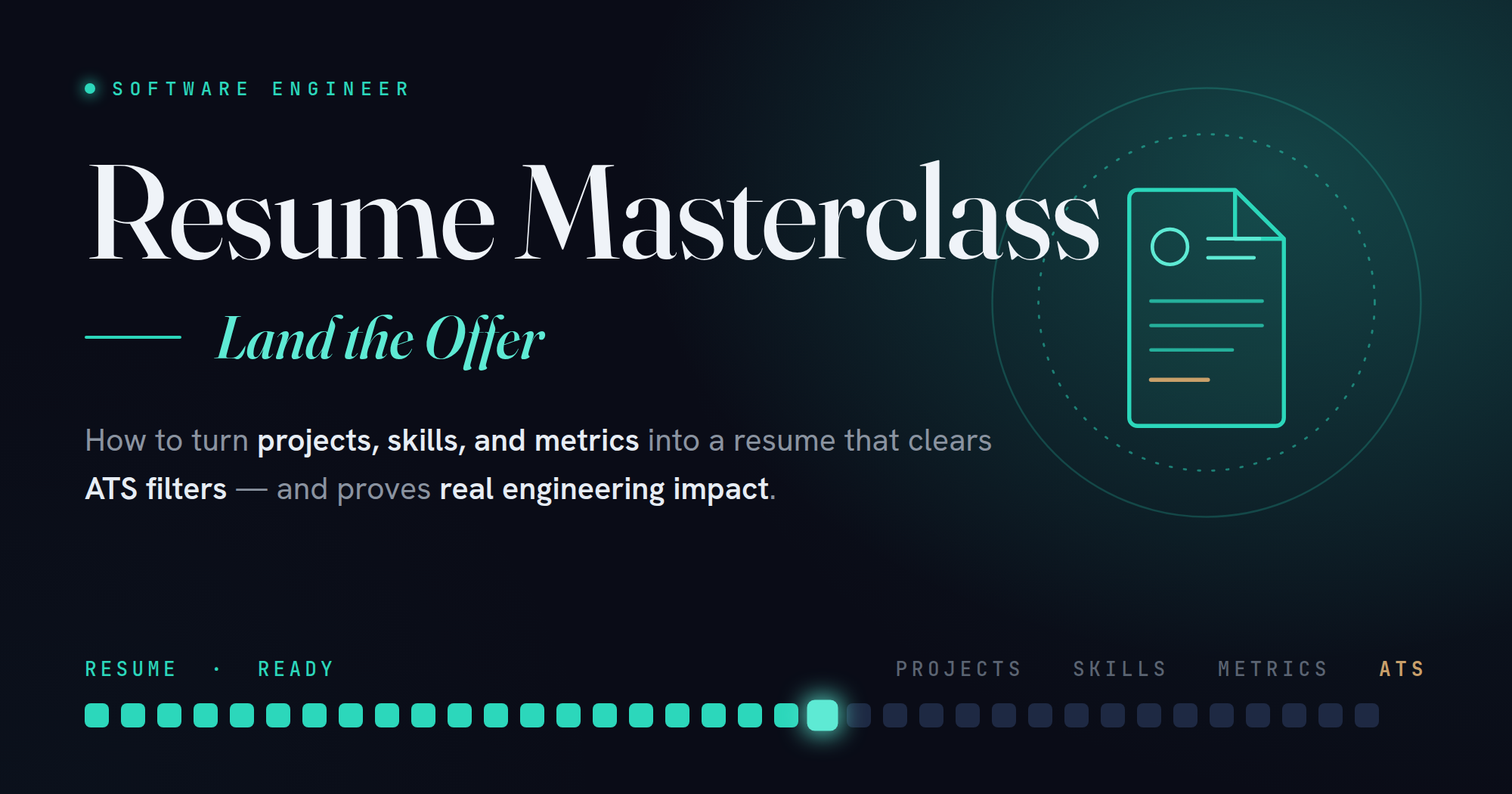 Resume Masterclass: Software Engineer Edition