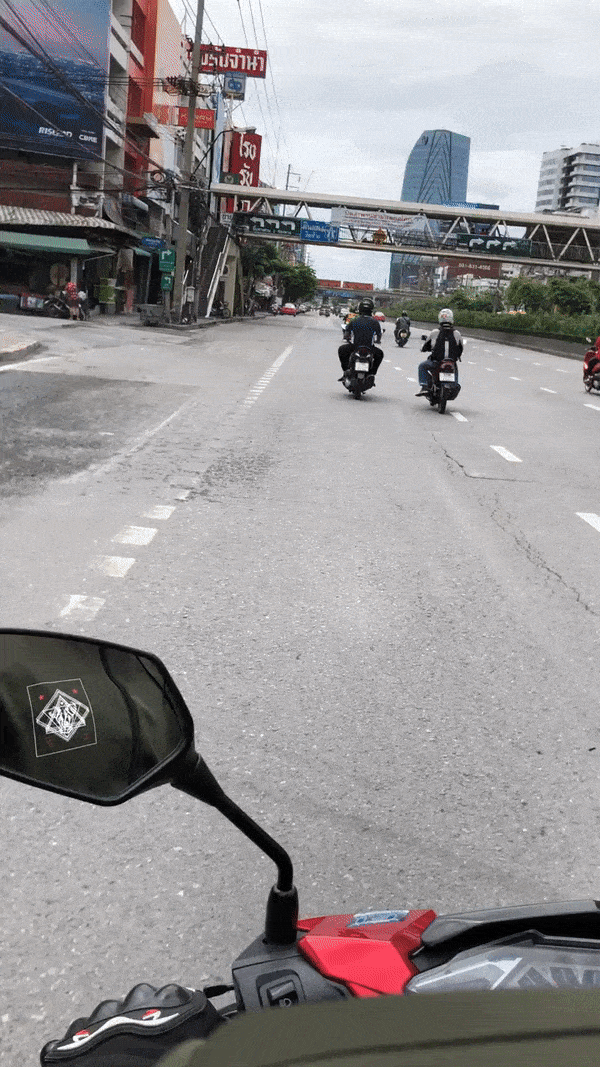 riding on a motorcycle with Grab Bike