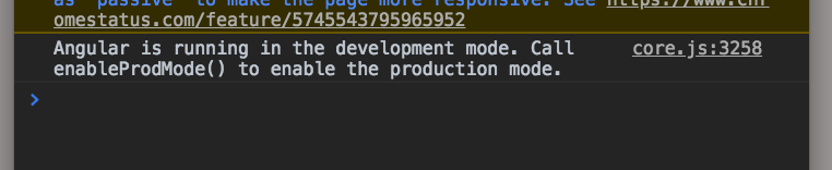 Angular’s development mode warning