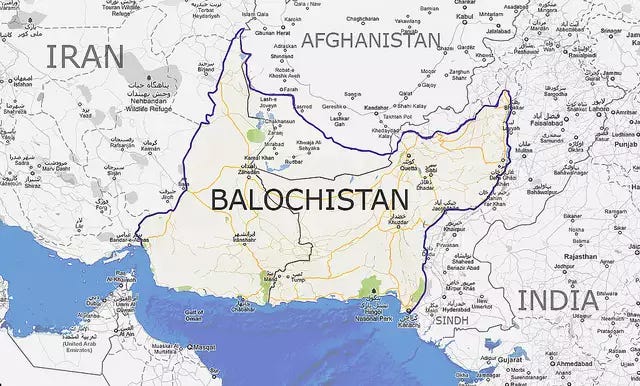 Map of Balochistan region (Source: Times of India)