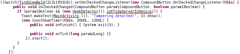 This function checks if there is a frida server in this device