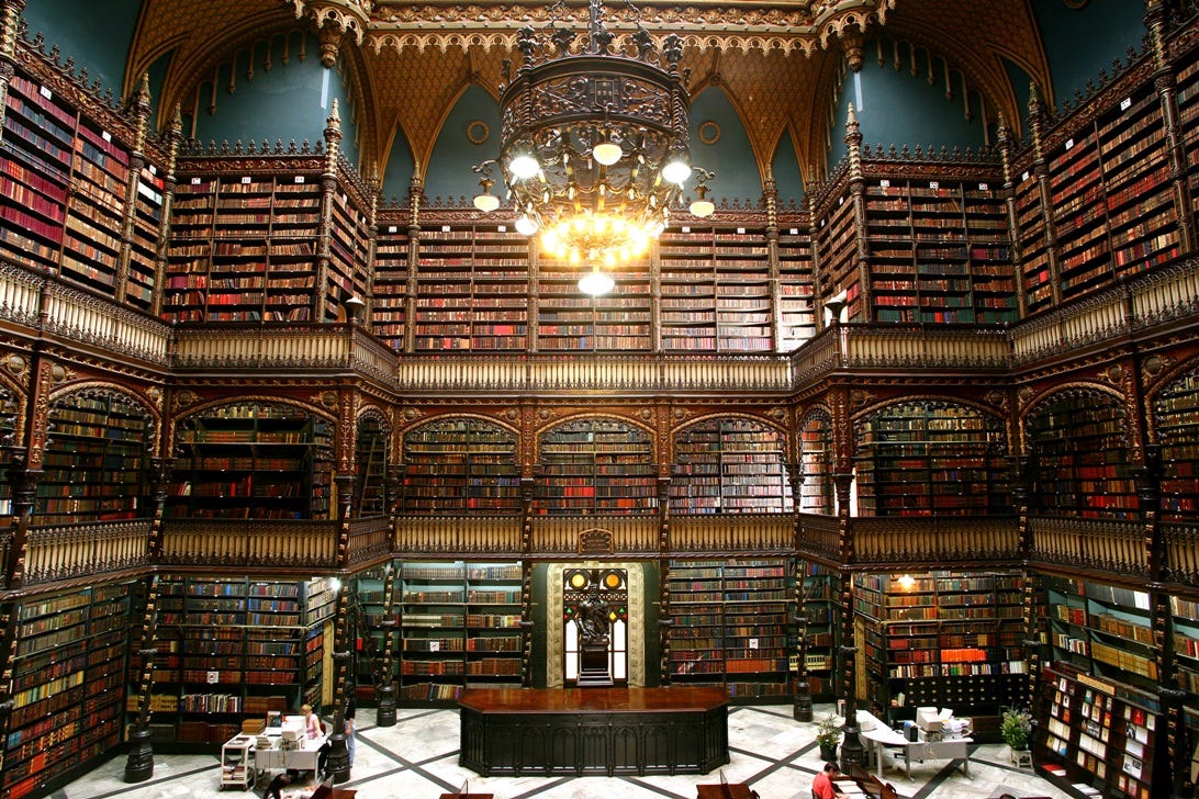 📚 Beautiful Library: The Royal Portuguese Reading Room in Rio de ...