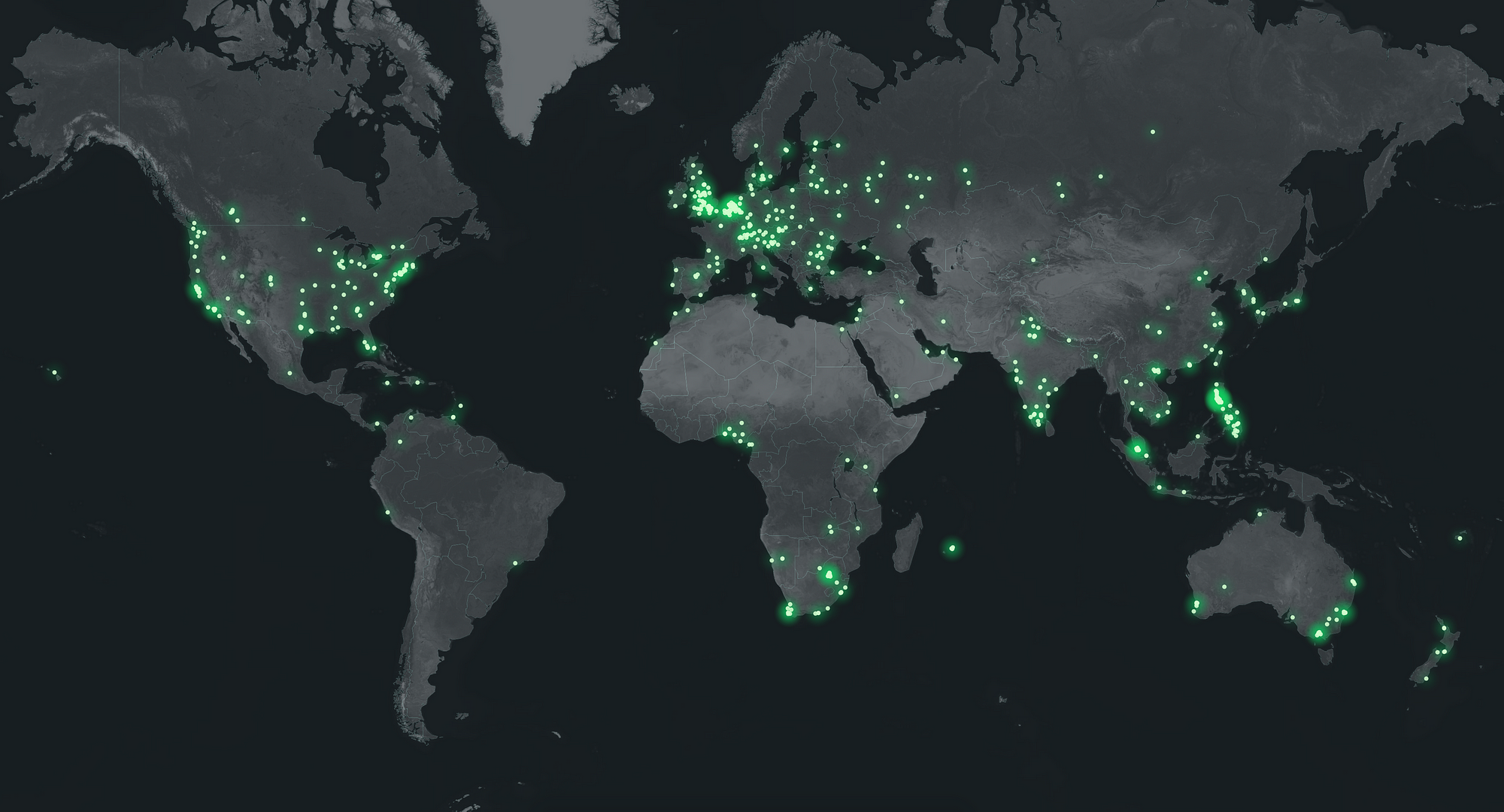 Heatmap showing lottery entries by city