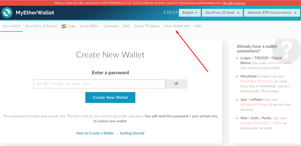 how to create ethereum wallet address