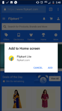 progressive web apps flipkart