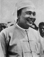 U Nu (Source: [DegreeFarenheitBlogger](http://degreefarenheit.blogspot.com/2011/07/on-three-evils-u-nu-prime-minister-of.html))