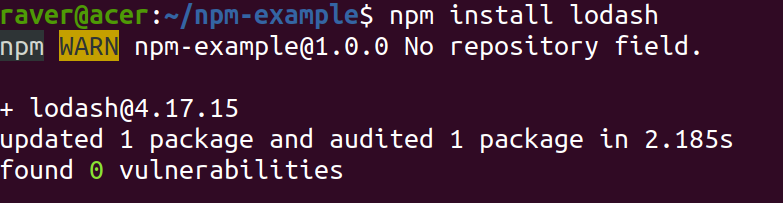 Install an npm package
