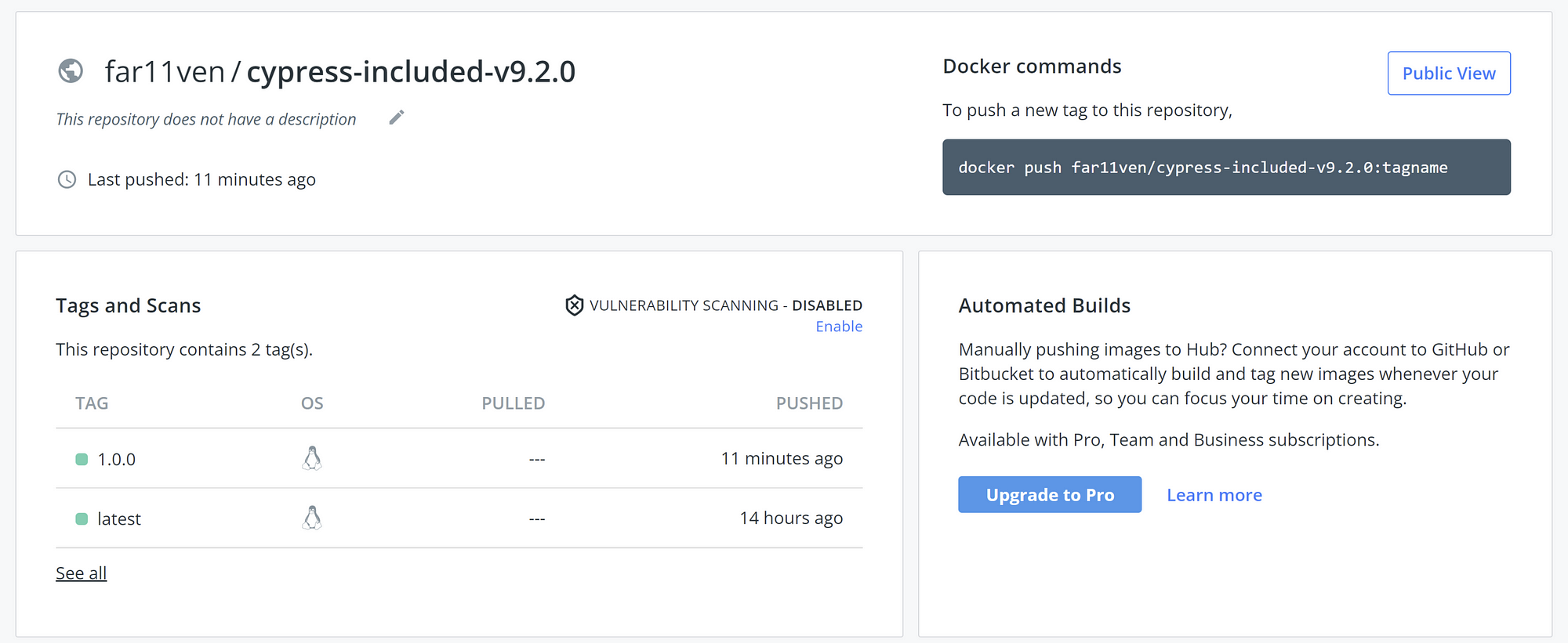 Building custom Docker images from cypress/included [shorts]
