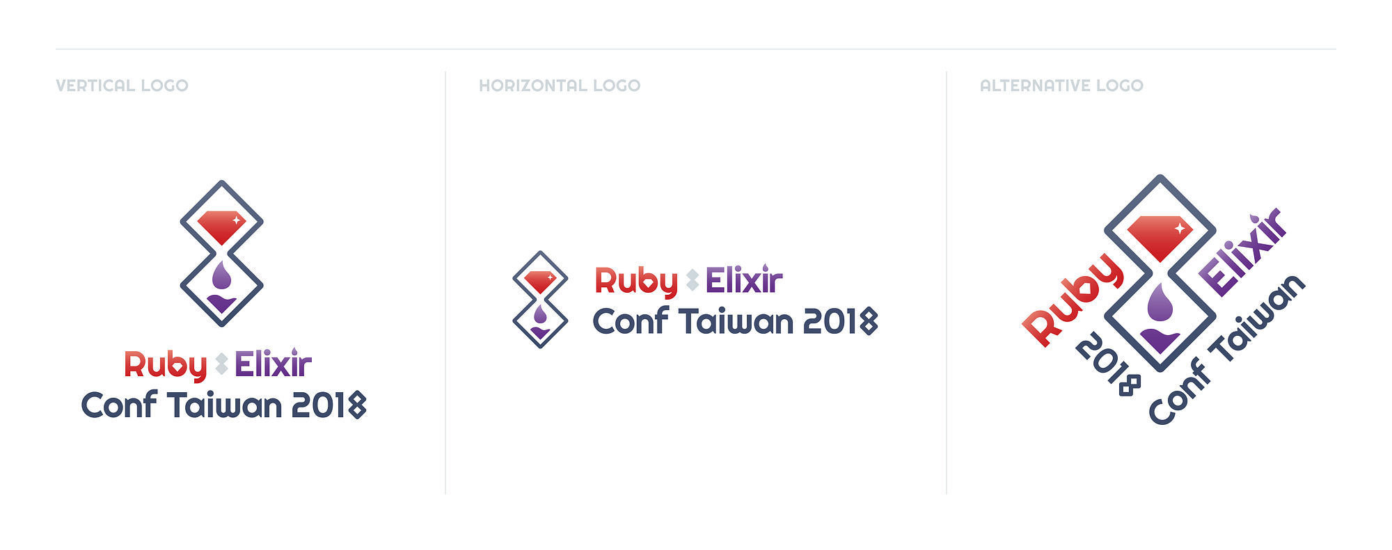 Logo Design for Ruby x Elixir Conf Taiwan 2018