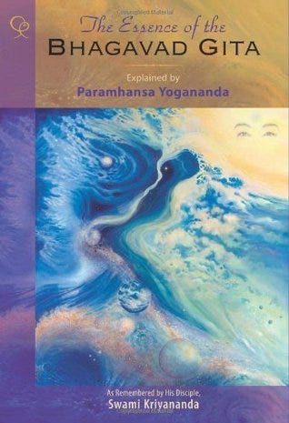 [Source](https://www.goodreads.com/book/show/39837.The_Essence_of_the_Bhagavad_Gita_Explained_by_Paramhansa_Yogananda_as_Remembered_by_His_Disciple)