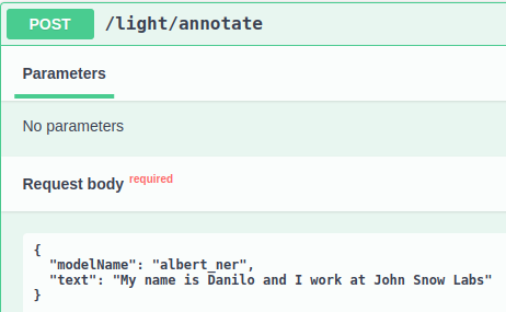 HTTP Request for /light/annotate endpoint