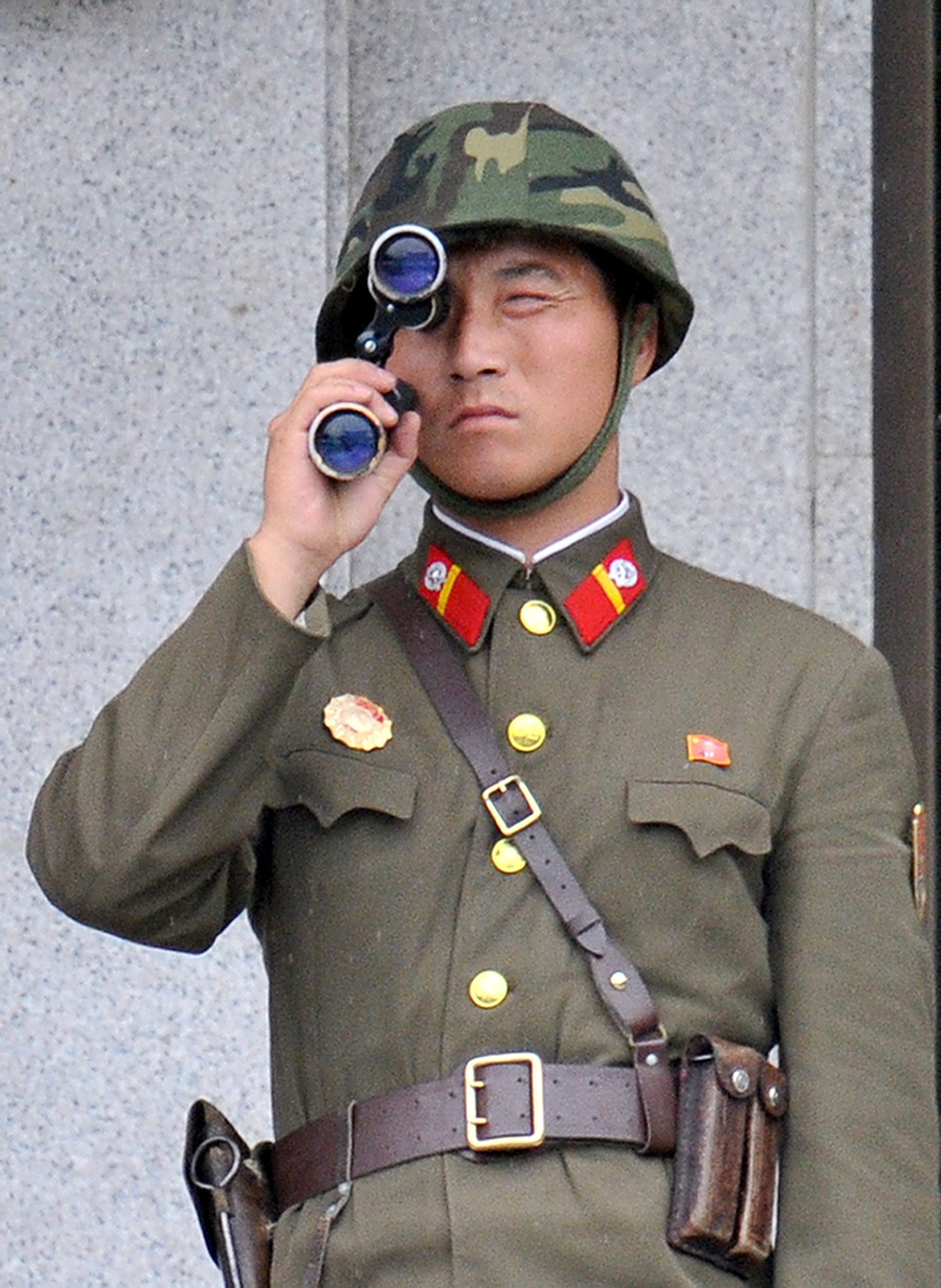 These photos show us staring across the DMZ at North  Korea  