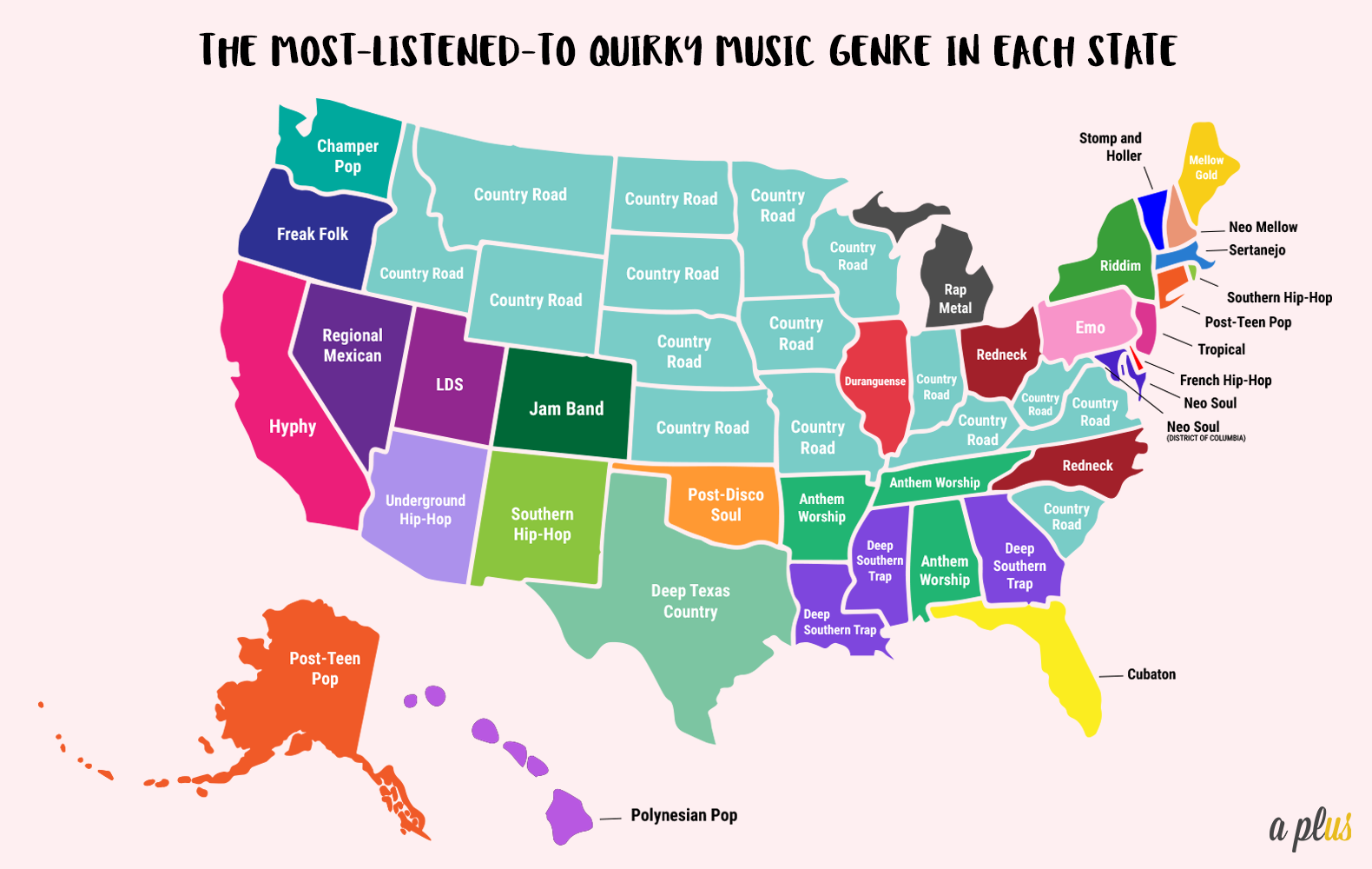 This Map Shows The Most Popular Music Genres By State vrogue.co