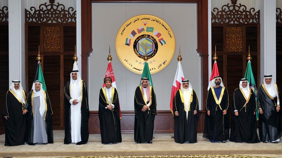 GCC (Source: [TRT World](https://www.trtworld.com/middle-east/saudi-arabia-hosts-gcc-summit-amid-several-tensions-22318))