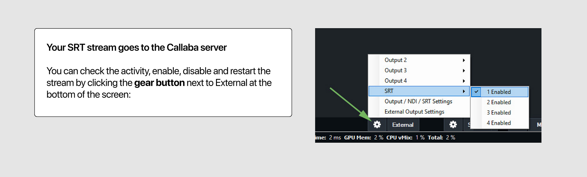 How to set up streaming from JVC GY-HC500U camera using SRT protocol and  Callaba Cloud