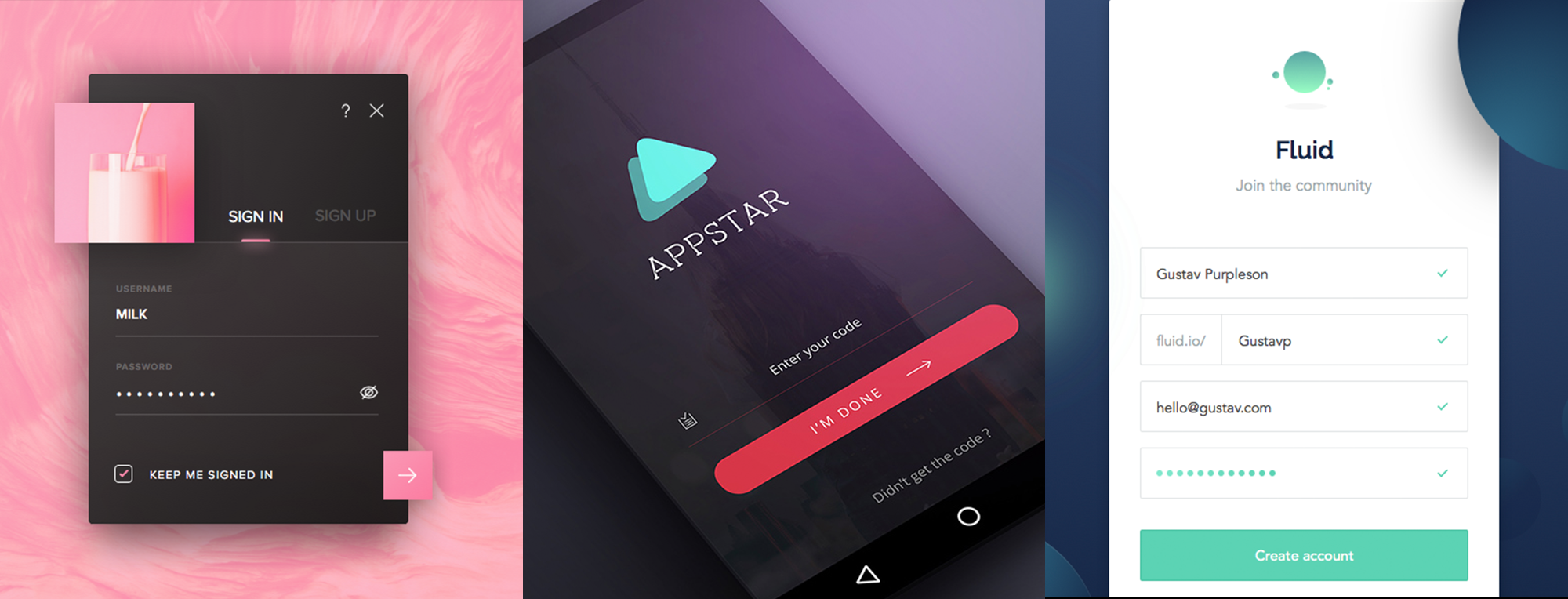 Login Sign up inspiration for mobile apps  Muzli Design  