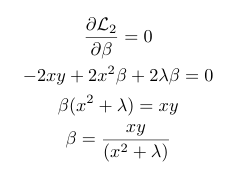 Optimizing Ridge Regression for β