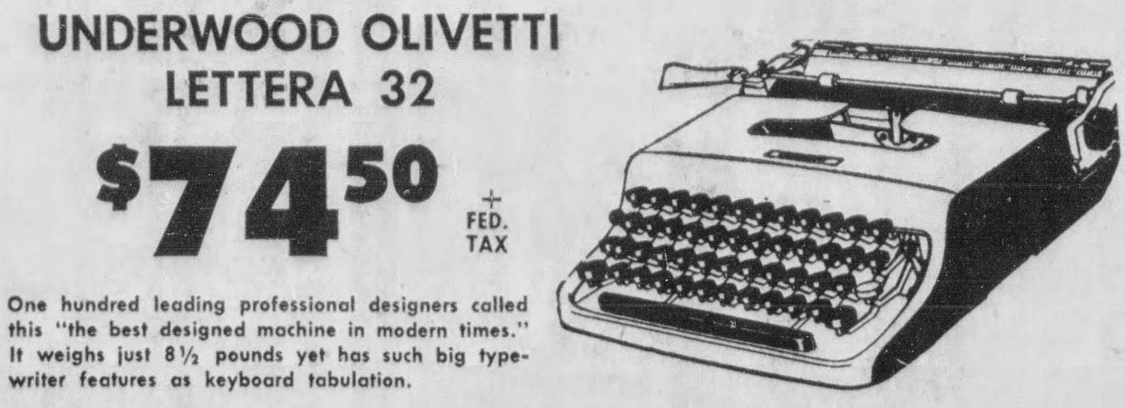 Olivetti lettera 32 serial number