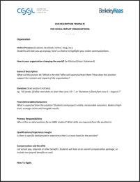 Job description template for social impact jobs