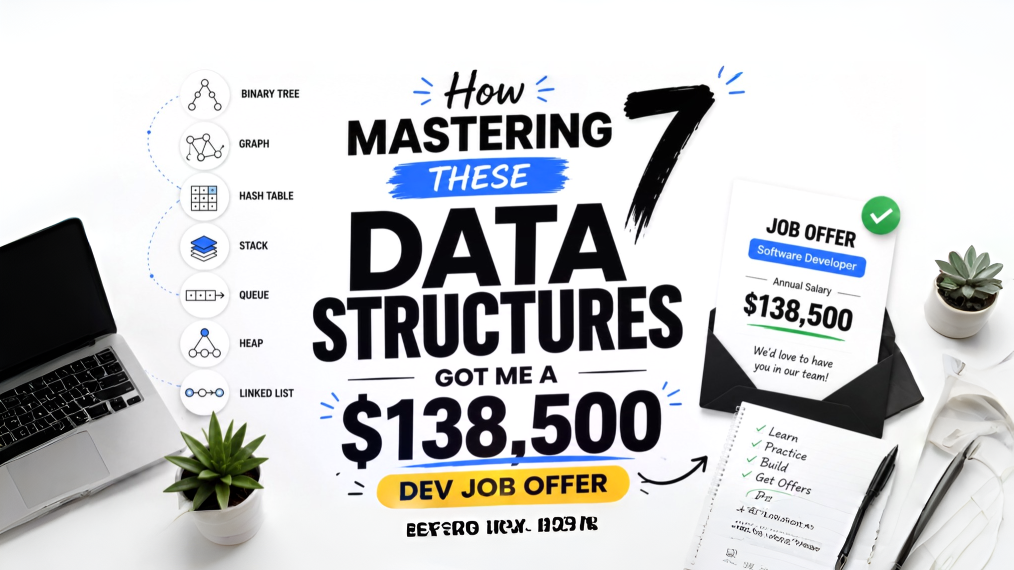 How Mastering These 7 Data Structures Got Me a $138,500 Dev Job Offer