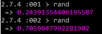 Using the #rand method twice to return two different random float numbers.