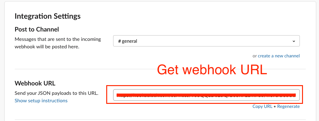 Slack Incoming Webhook URL