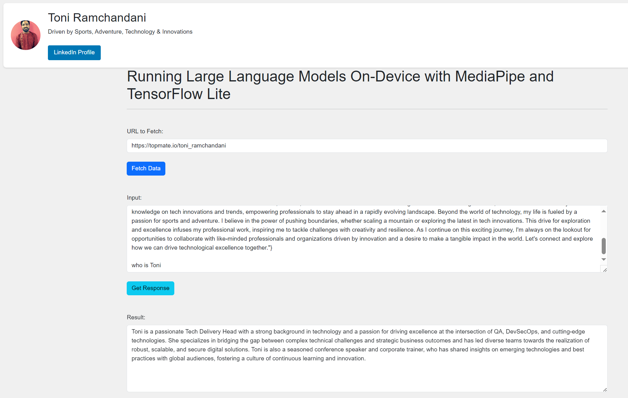 On-Device LLMs for Web Scraping and Advanced Web Queries using Jina Reader API + MediaPipe +…