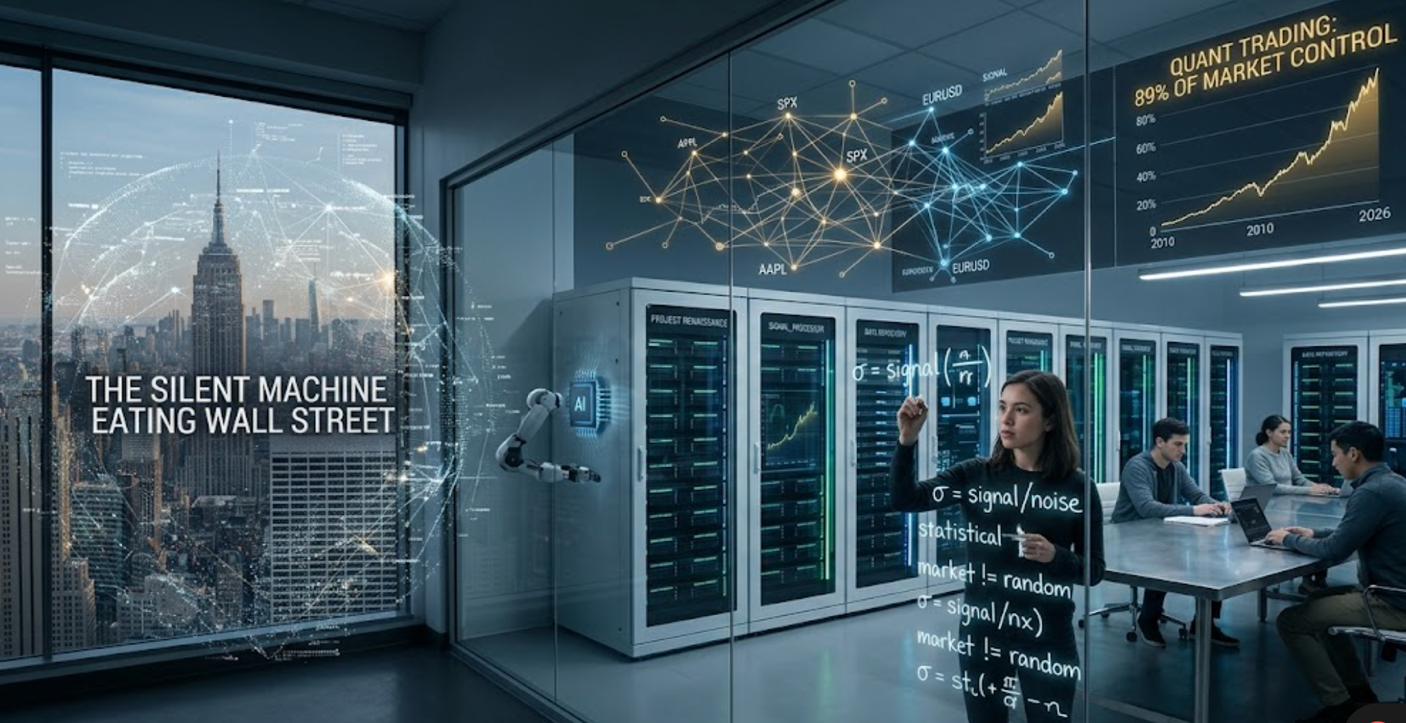 The Silent Machine Eating Wall Street: How Quant Trading Now Controls 89% of All Financial Markets
