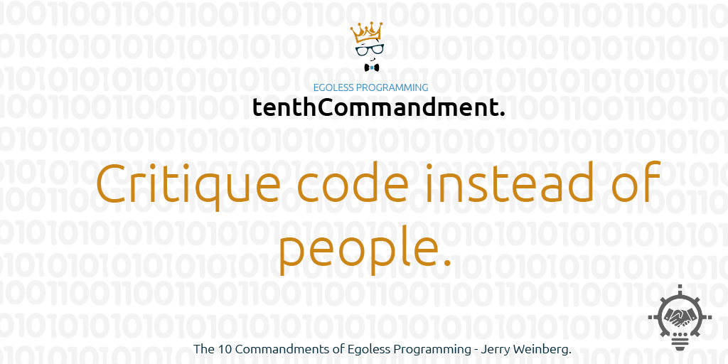 Critique code instead of people.