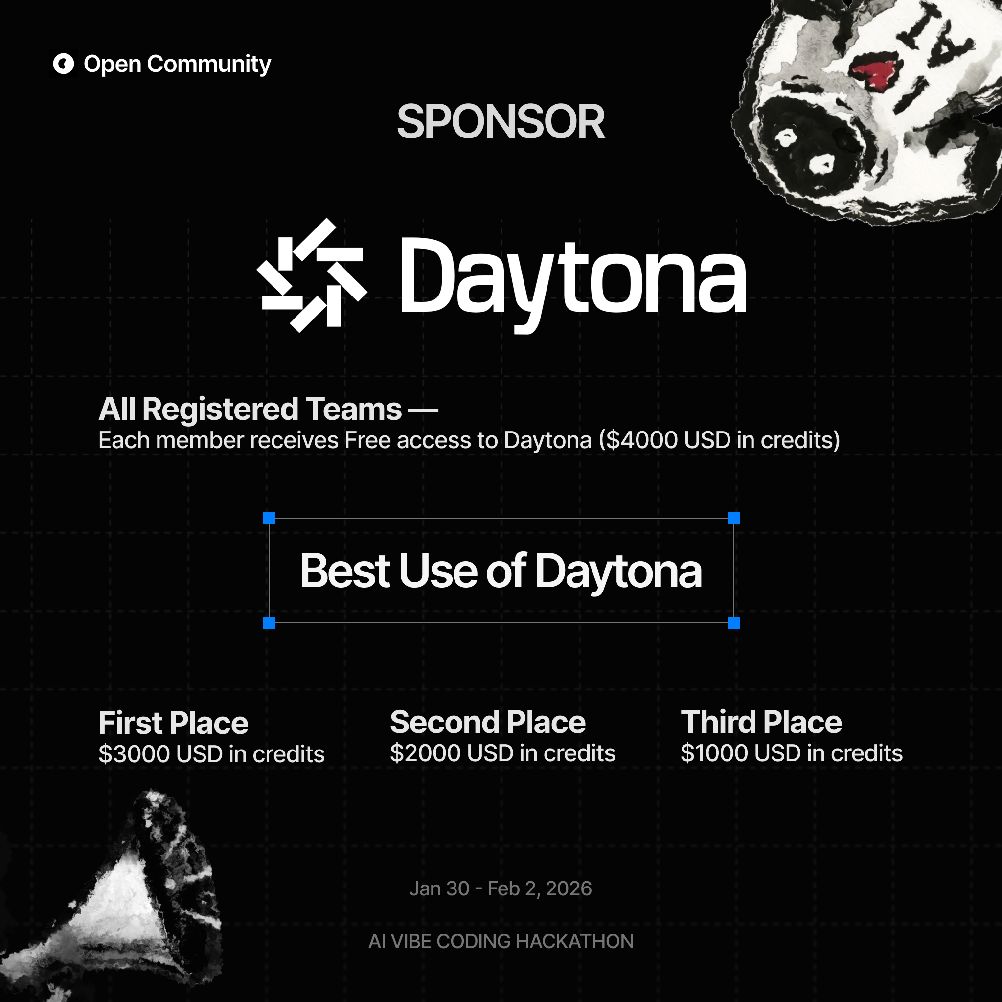$176,000 in prizes: Daytona Joins as Official Sponsor of the AI VIBE CODING HACKATHON