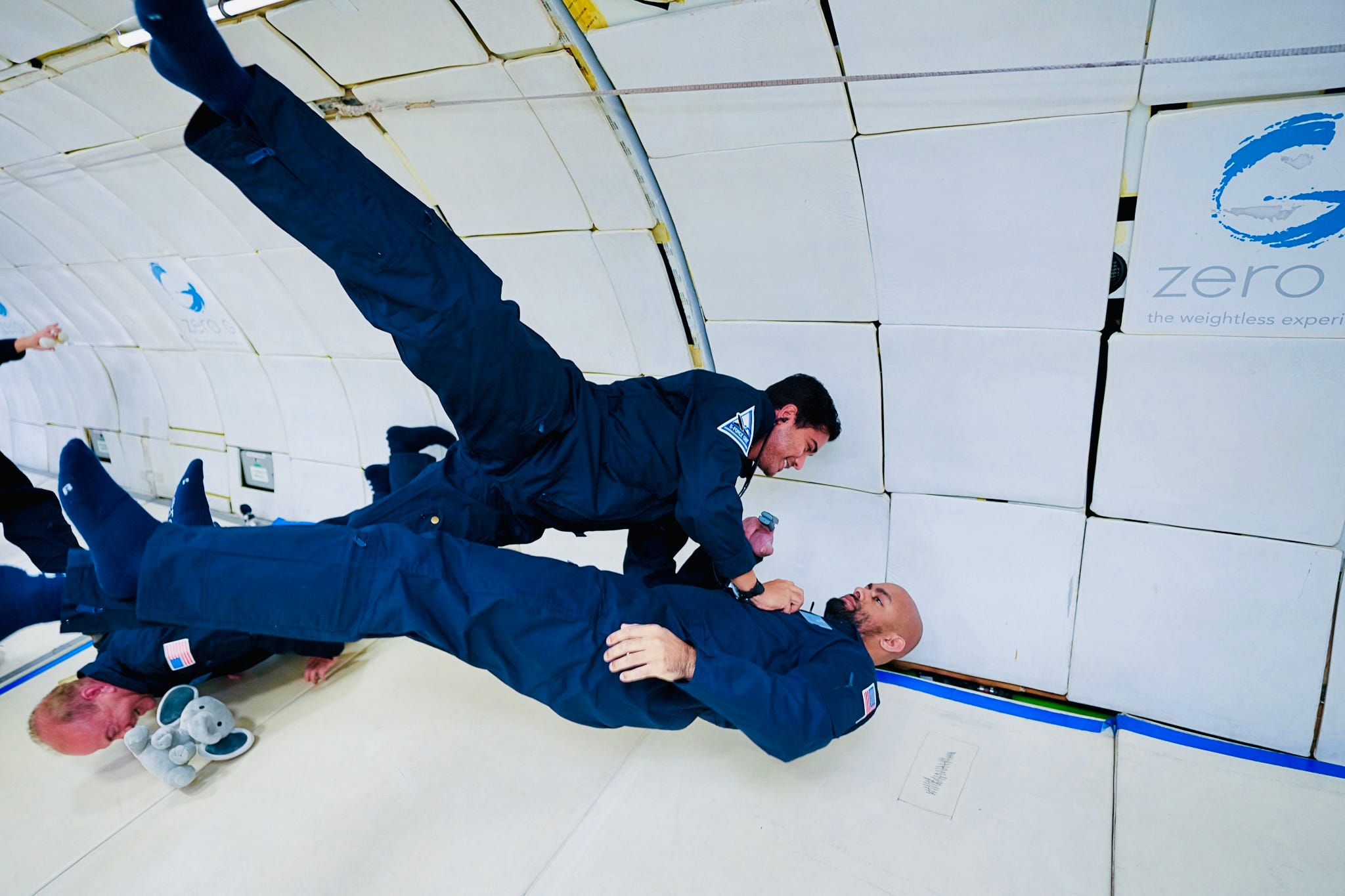 Triaging a patient in zero gravity.