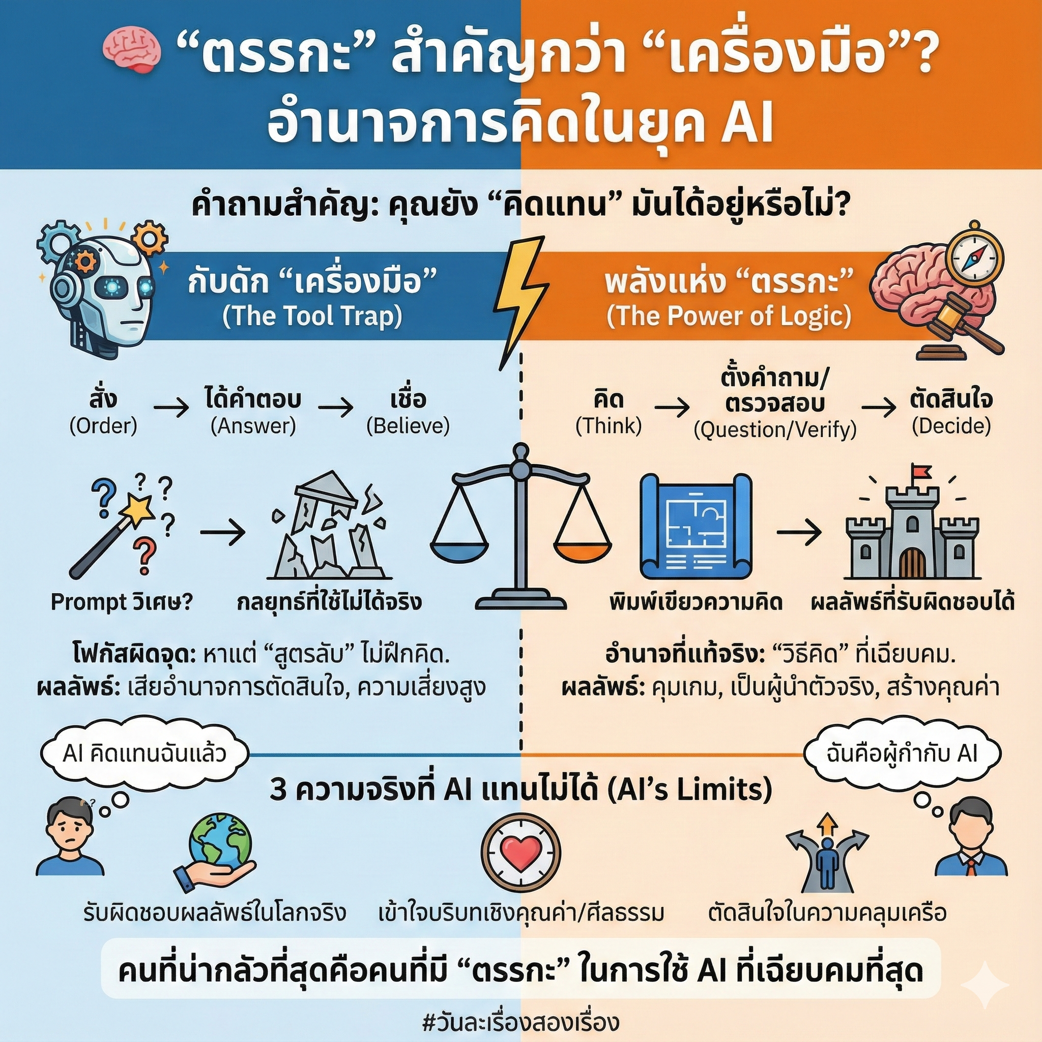 uman “ตรรกะ” สำคัญกว่า “เครื่องมือ”?