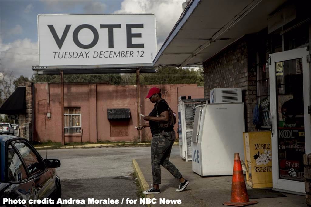 Vote.org billboard in Mobile, AL, photo credit: Andrea Morales for NBC News