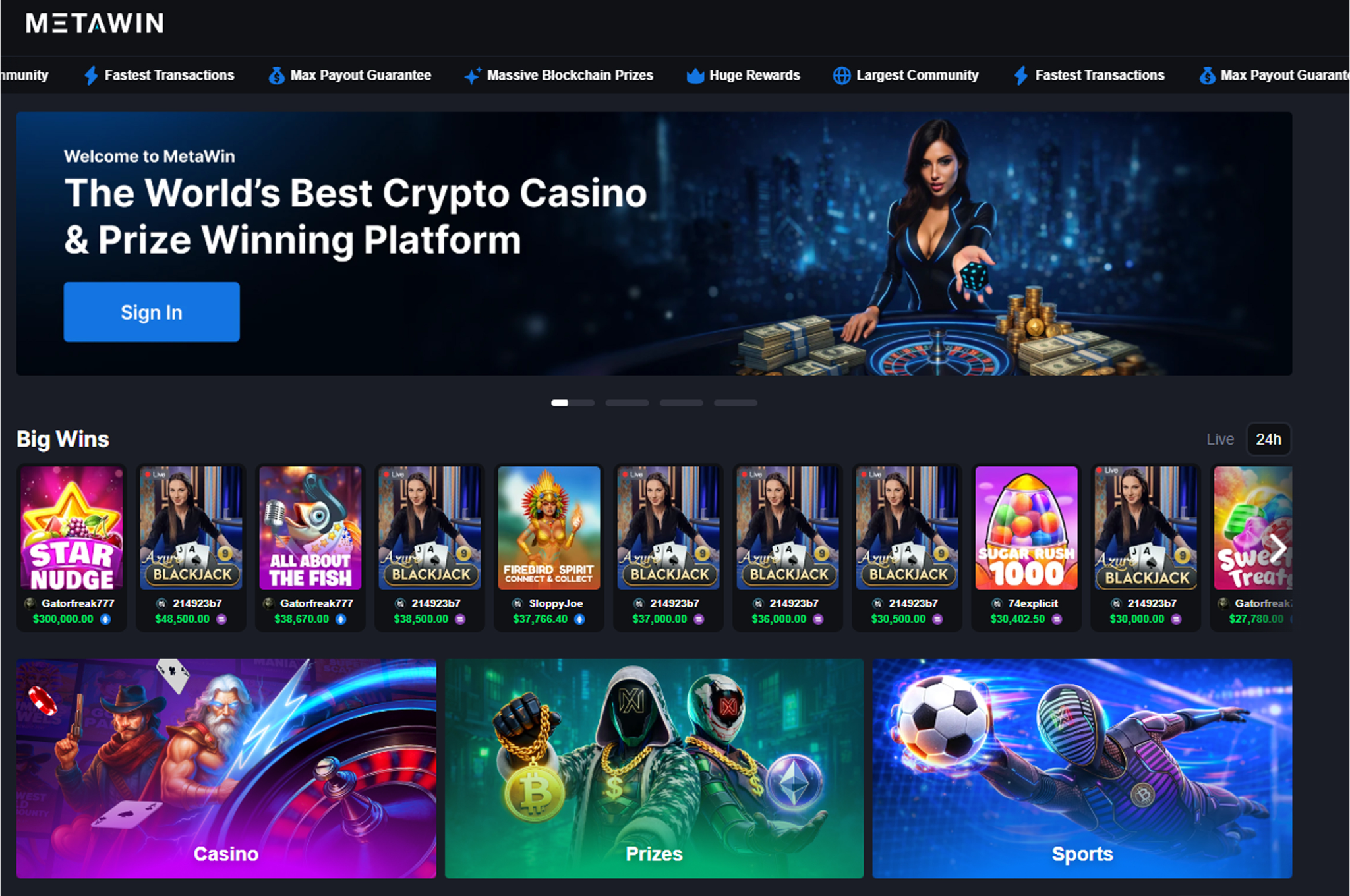 MetaWin: The Ultimate Web3 Gaming Platform Revolutionizing Crypto Prizes and High RTP Games
