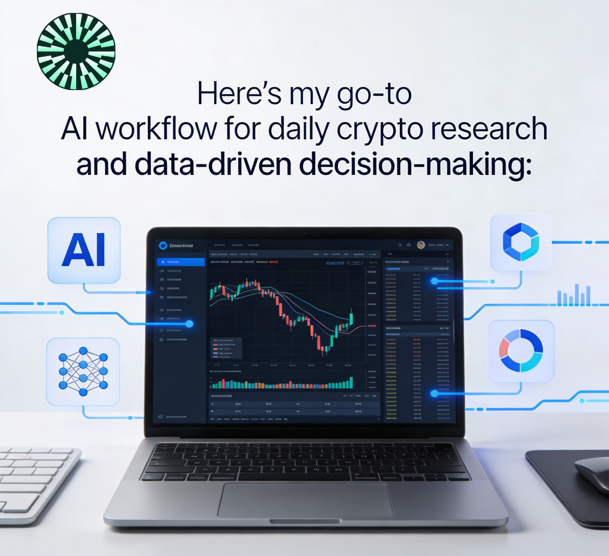 Here’s my go-to AI workflow for daily crypto research and data-driven decision-making.