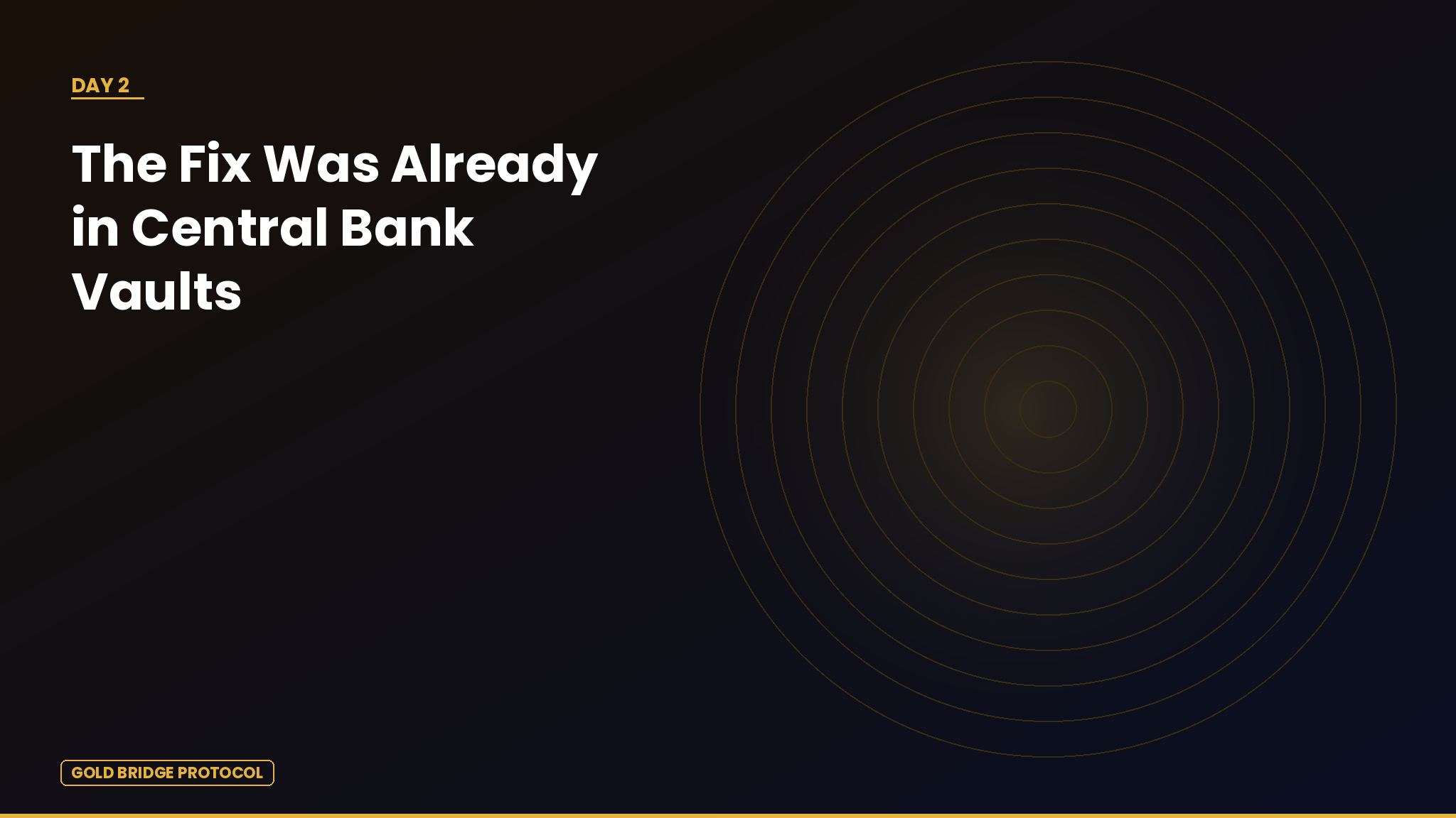 What If the Fix Was Already in Central Bank Vaults?
