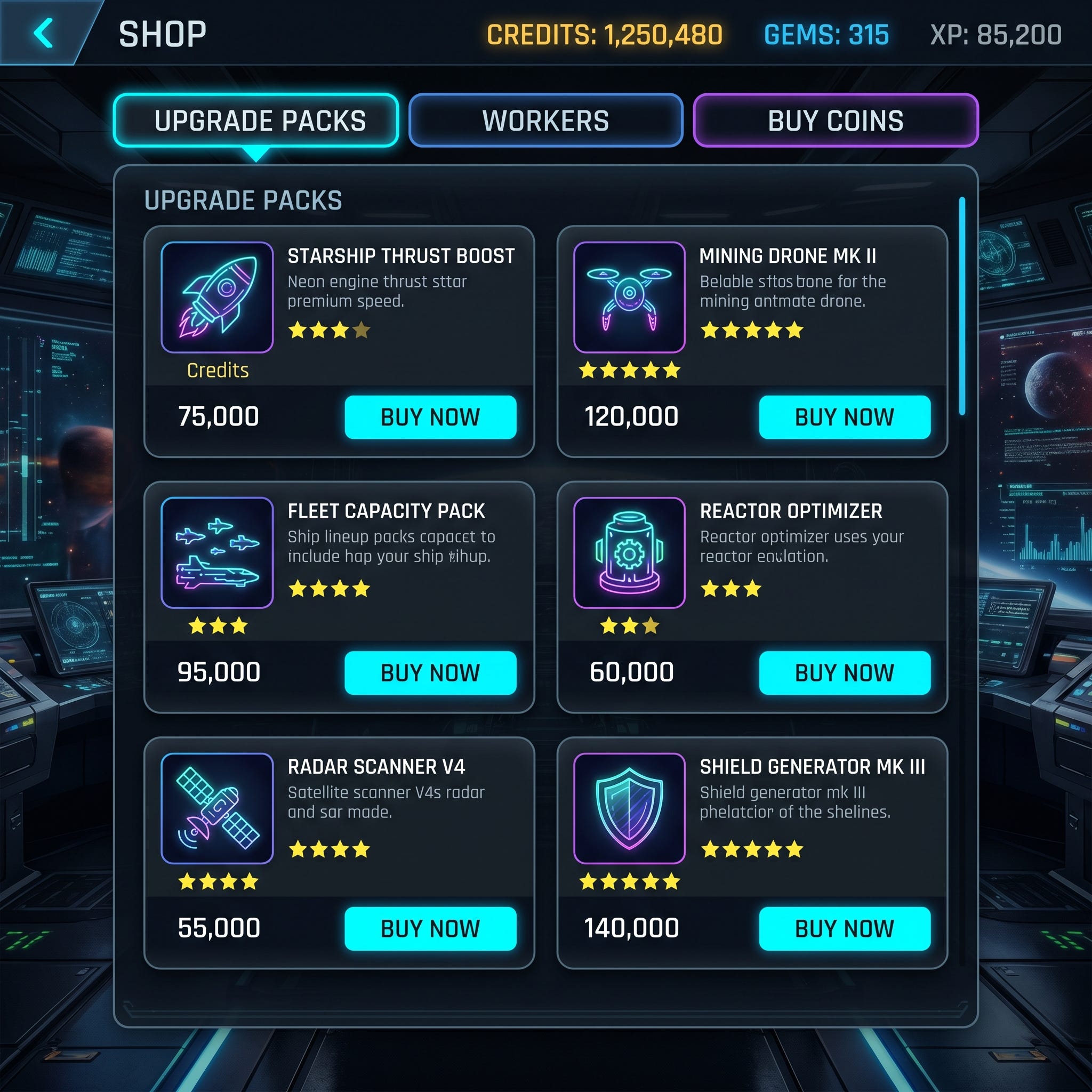 The Shop System: Workers, Packs, and Buying Coins