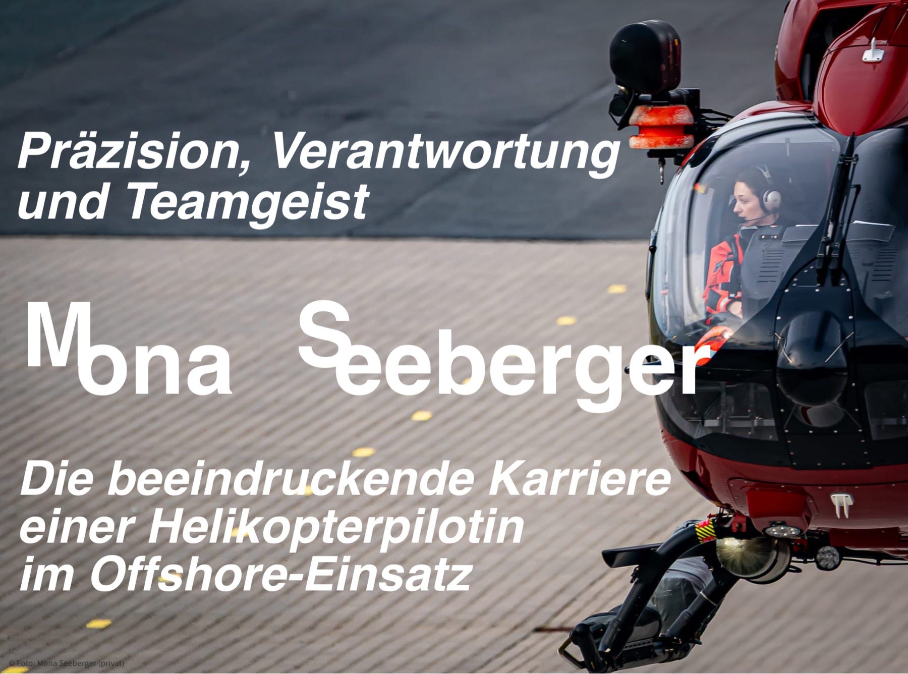 Helikopterpilotin im Offshore-Einsatz