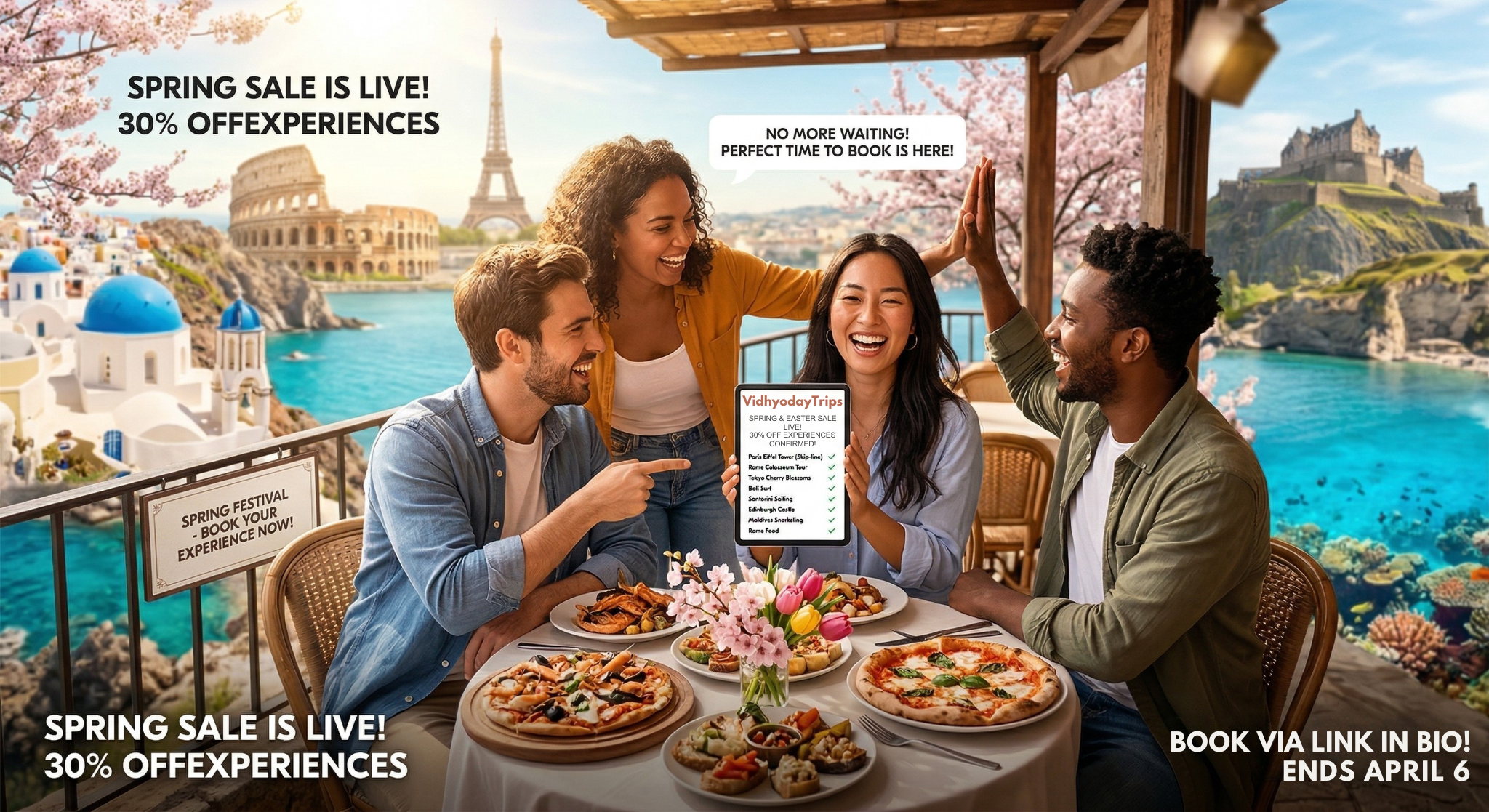 Spring is here. Easter is coming. Experiences are 30% off.