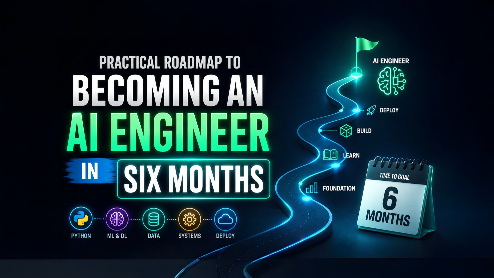 I Mapped Out Exactly “How to Become an AI Engineer in 6 Months” — Here’s the Honest Roadmap Nobody…