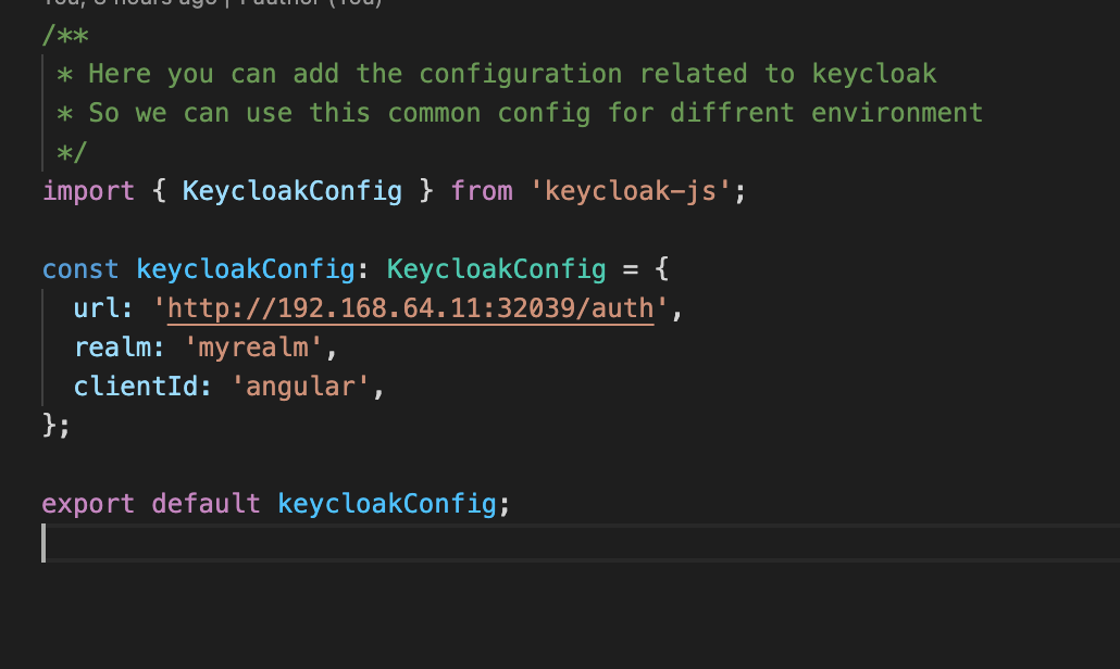 Create Environment based keycloak configuration