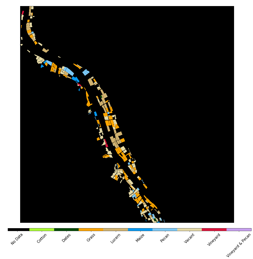 Crop type raster layer for patch number 6